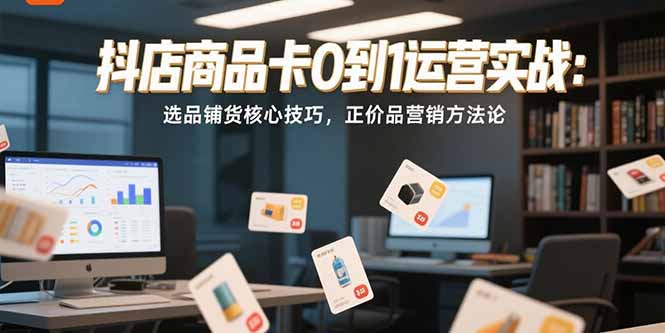 抖店商品卡0到1运营实战：选品铺货核心技巧，正价品营销方法论|HOOK协议网