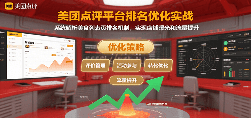 美团点评平台排名优化实战，系统解析美食列表页排名机制，实现店铺曝光和流量提升|HOOK协议网