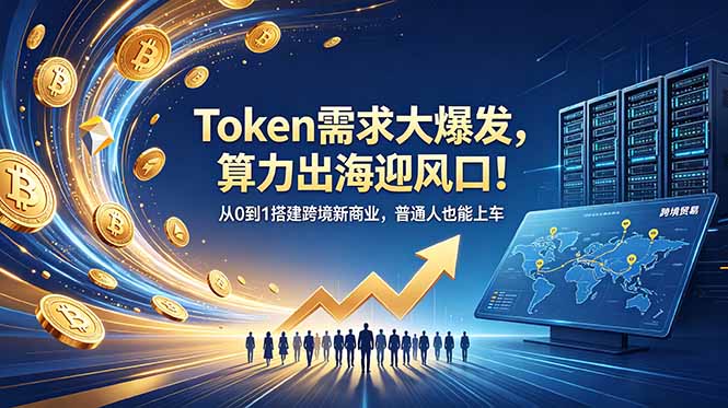 Token需求大爆发，算力出海迎风口！从0到1搭建跨境新商业，普通人也能上车|一人科技公司导航