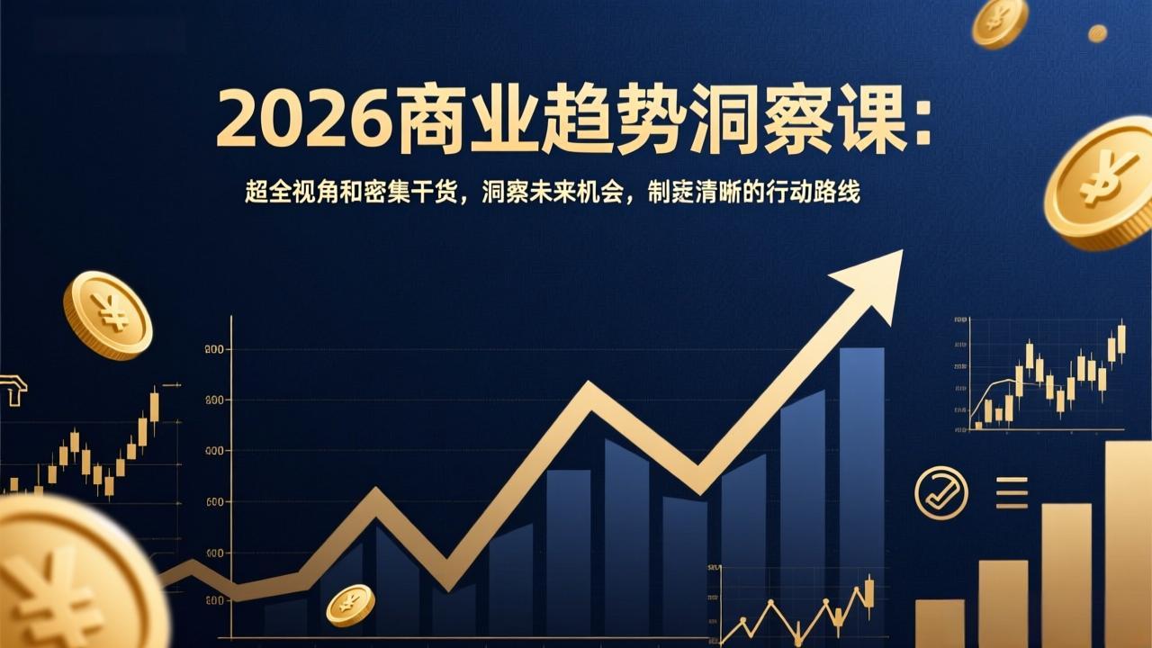 2026商业趋势洞察课：超全视角和密集干货，洞察未来机会，制定清晰的行动路线|协议软件打粉软件