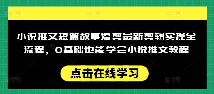 小说推文短篇故事混剪最新剪辑实操全流程，0基础也能学会小说推文教程，肯干多发日入多张|HOOK协议网