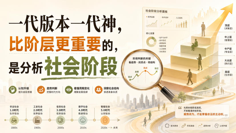 付费文章：一代版本一代神，比阶层更重要的，是分析社会阶段|一人科技OPC聚合软件