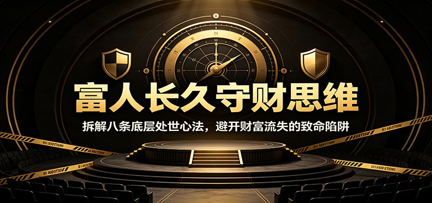 富人长久守财思维：拆解八条底层处世心法，避开财富流失的致命陷阱|一人科技OPC聚合软件