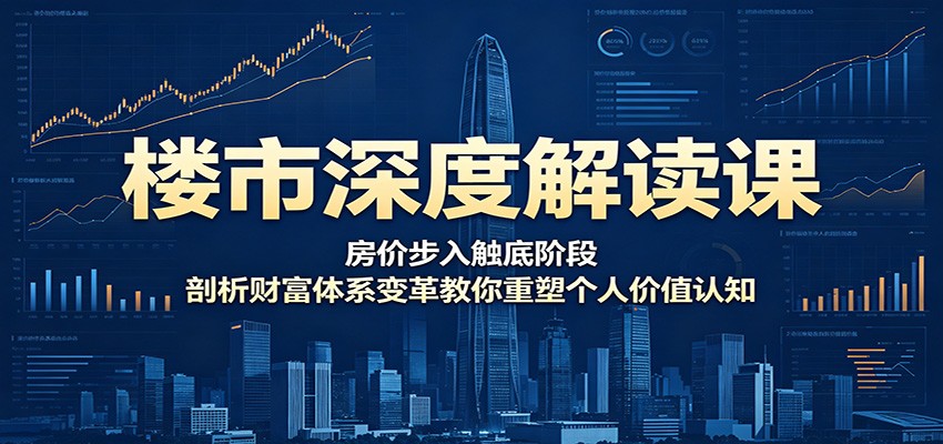 楼市深度解读课：房价步入触底阶段，剖析财富体系变革教你重塑个人价值认知|一人科技公司导航