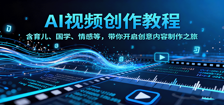 AI视频创富课，含育儿、国学、情感等，带你开启创意内容制作之旅|HOOK协议网