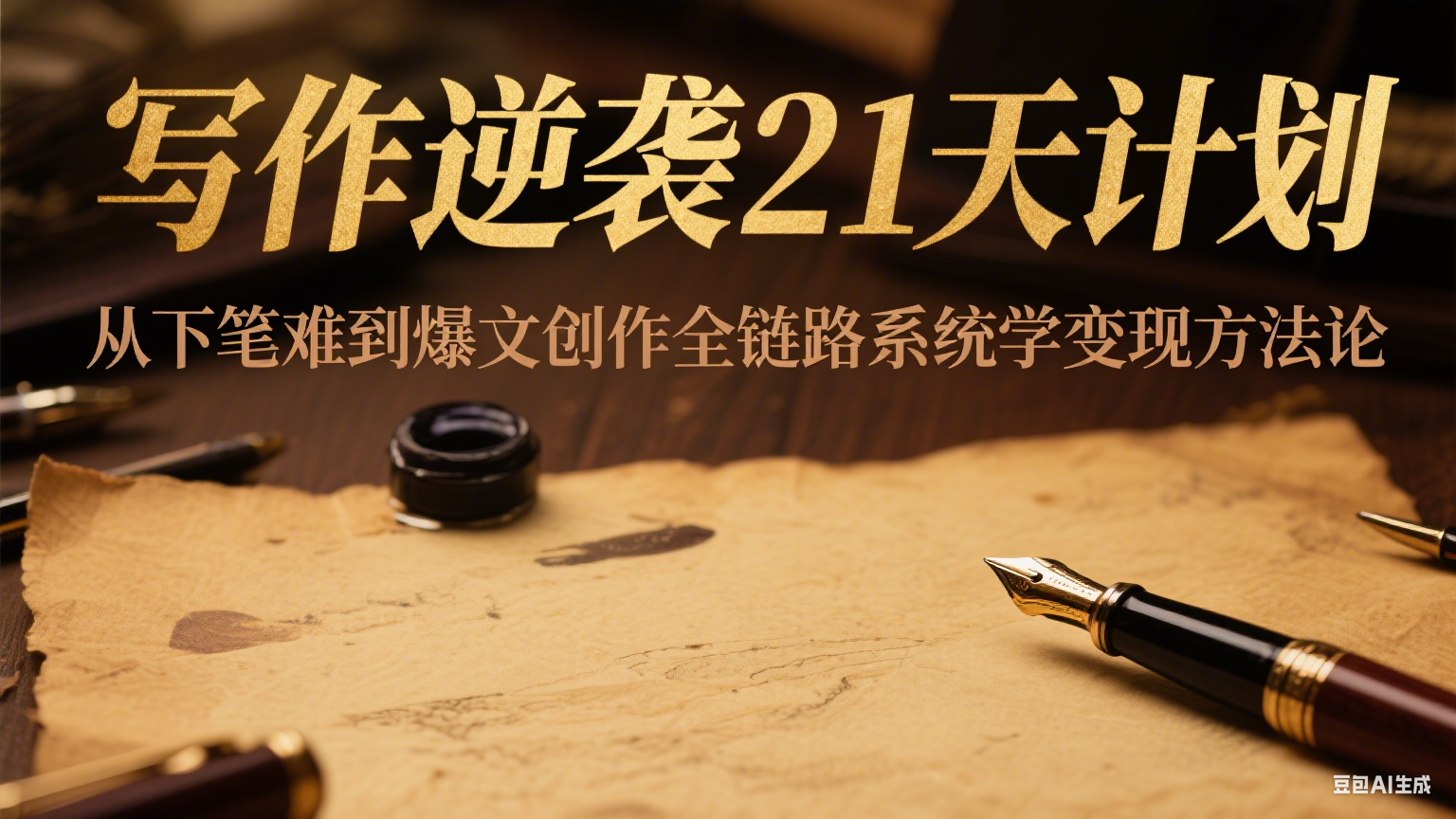 写作逆袭21天计划：从下笔难到爆文创作全链路系统学变现方法论|HOOK协议网