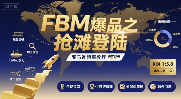 FBM爆品之抢滩登陆-亚马逊跨境教程|HOOK协议网