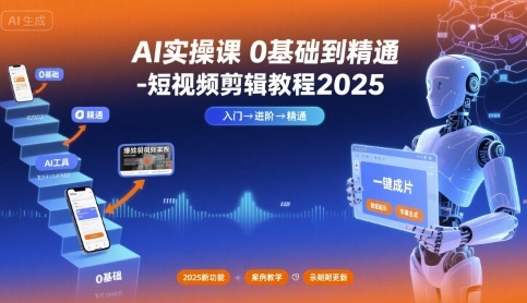 AI实操课0基础到精通-短视频剪辑教程2025|HOOK协议网