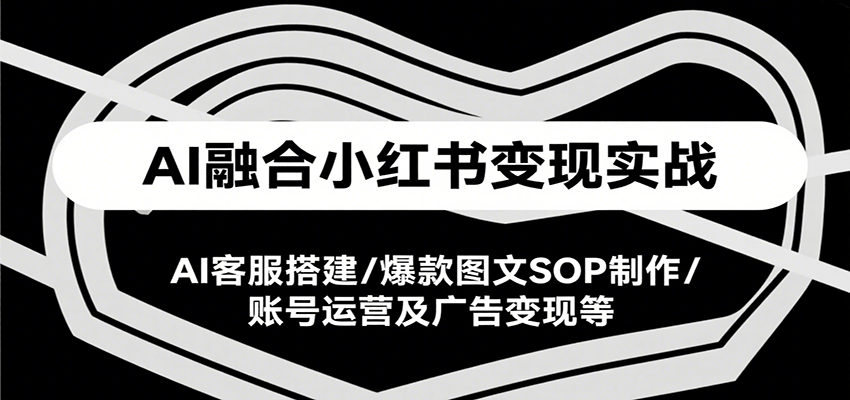 AI融合小红书变现实战课，AI客服搭建/爆款图文SOP制作/账号运营及广告变现等|HOOK协议网