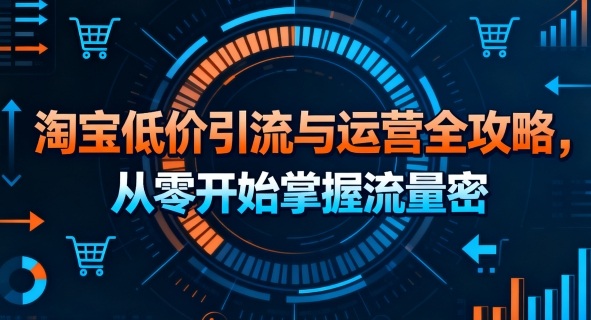淘宝低价引流与运营全攻略，从零开始掌握流量密码|HOOK协议网