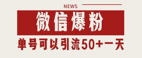 微信爆粉，私域暴力引流打法日引千粉 单号日进50+【揭秘】|HOOK协议网