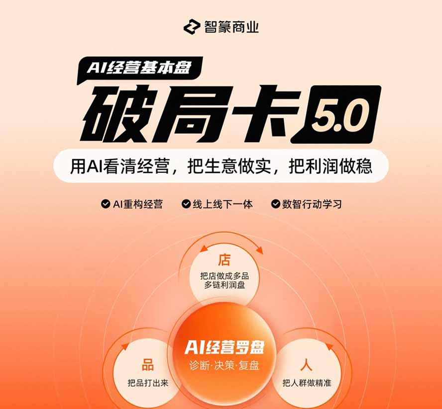 淘宝天猫2026破局卡5.0：AI重构经营+线上线下一体化，用数据看清生意并搭建稳定利润基本盘|一人科技OPC聚合软件