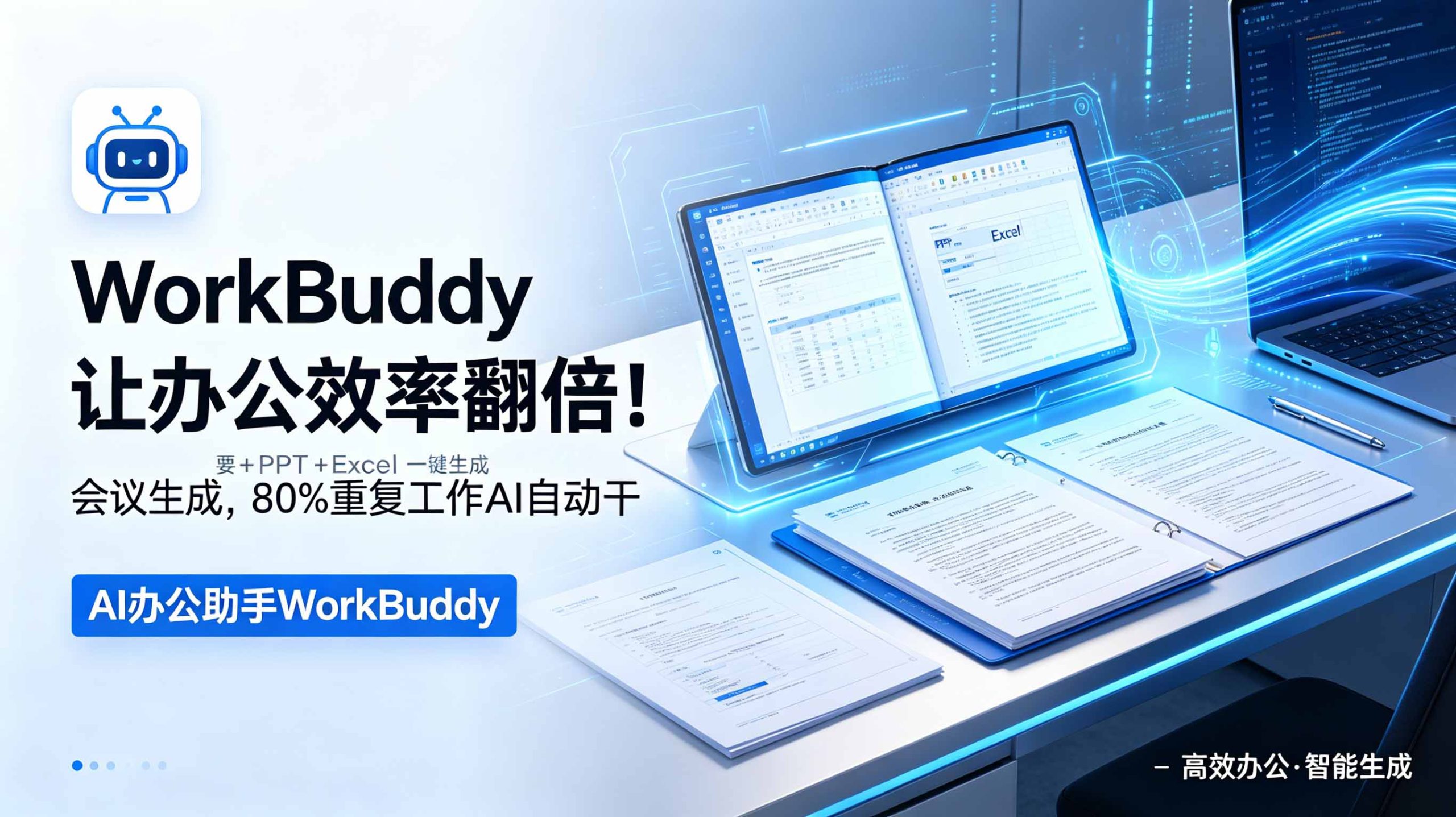 WorkBuddy让办公效率翻倍！会议纪要+PPT+Excel一键生成，80%重复工作AI自动干|一人科技公司导航