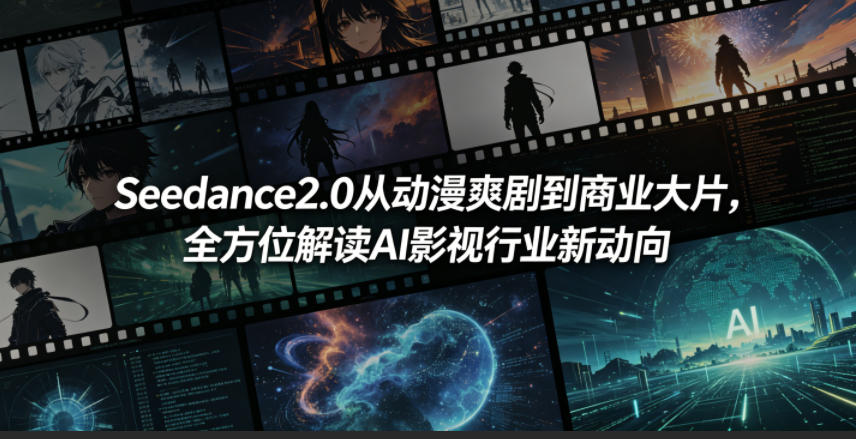 Seedance2.0从动漫爽剧到商业大片，全方位解读AI影视行业新动向|一人科技公司导航