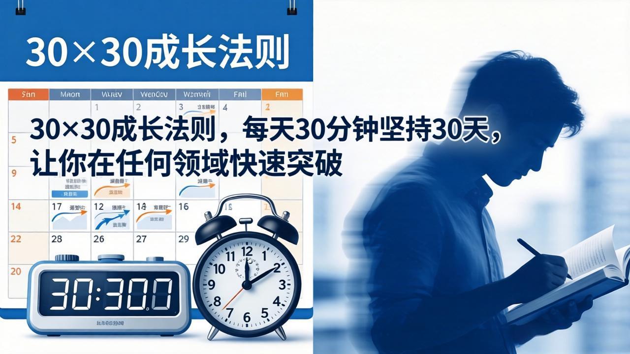 付费文章：30×30成长法则，每天30分钟坚持30天，让你在任何领域快速突破|协议软件打粉软件