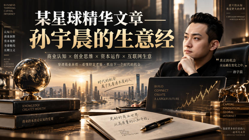 某星球精华文章——孙宇晨的生意经|一人科技OPC聚合软件