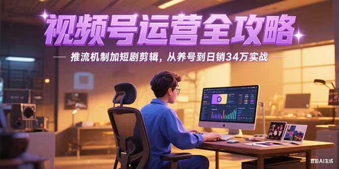 2025视频号运营全攻略，推流机制加短剧剪辑，从养号到日销34万实战|HOOK协议网