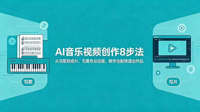 AI音乐视频创作8步法：从写歌到成片，无需专业功底，新手也能快速出作品|一人科技公司导航