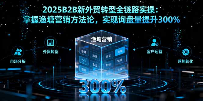 2025B2B新外贸转型全链路实操：掌握渔塘营销方法论，实现询盘量提升300%|HOOK协议网