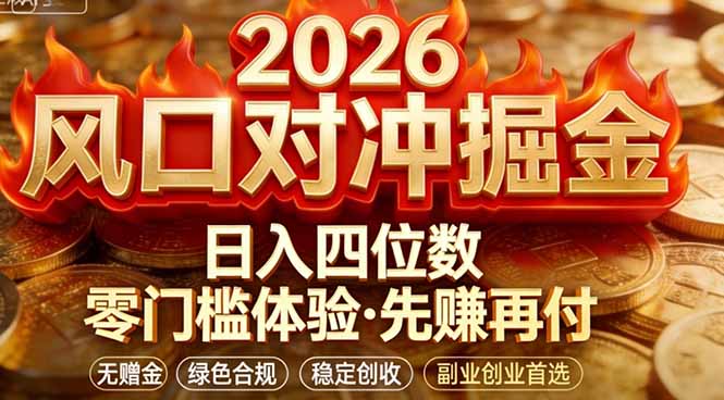 2026美金对冲套利，无赠金对冲策略保驾护航，低门槛易上手实操。单人单日收益2000+|协议软件打粉软件