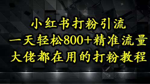 小红书打粉引流，一天轻松500+精准流量，大佬都在用的打粉教程|HOOK协议网