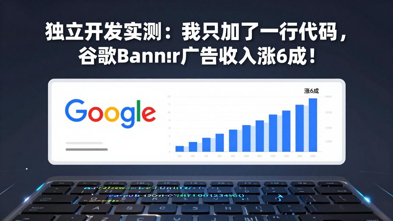 付费文章：独立开发实测：我只加了一行代码，谷歌Banner广告收入涨6成！|协议软件打粉软件