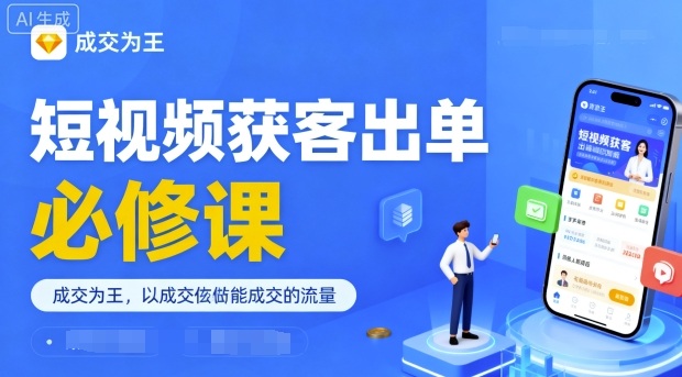 短视频获客出单必修课，成交为王，以成交为导向，直接做能成交的流量|HOOK协议网