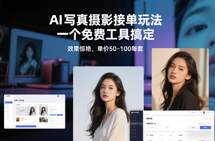 AI写真摄影接单玩法，一个免费工具搞定，效果惊艳，单价50-100每套|HOOK协议网