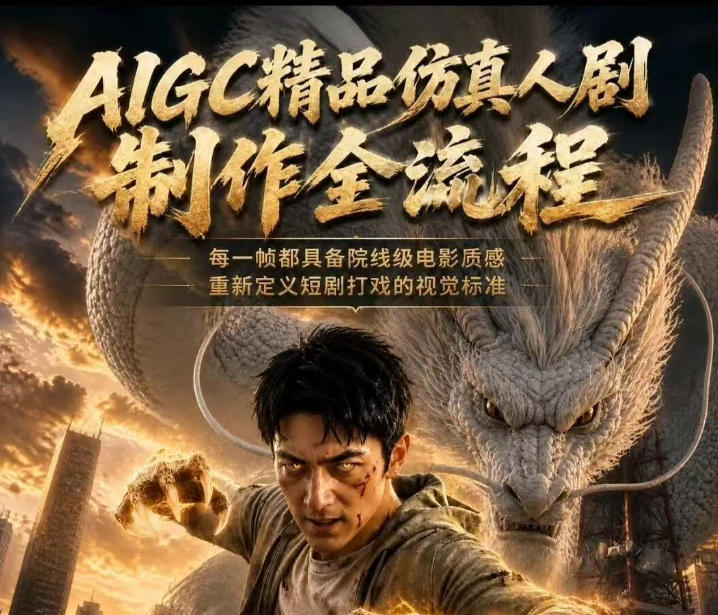 AIGC精品仿真人剧豢龙人全流程制作解析2026，国风仿真人创作+打斗剧情+人设编排，一站式AI短剧入门|一人科技公司导航
