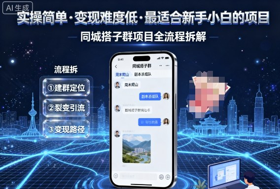 实操简单，变现难度低，最适合新手小白做的项目，每天轻松收入3张，同城搭子群项目全流程拆解|HOOK协议网