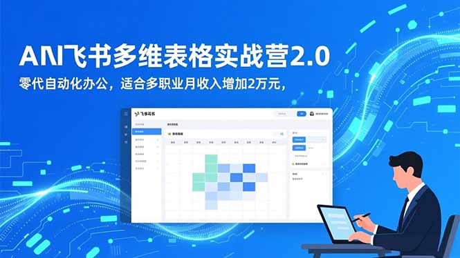 AI+飞书多维表格实战营2.0：零代码自动化办公，适合多职业月收入增加2万元|HOOK协议网