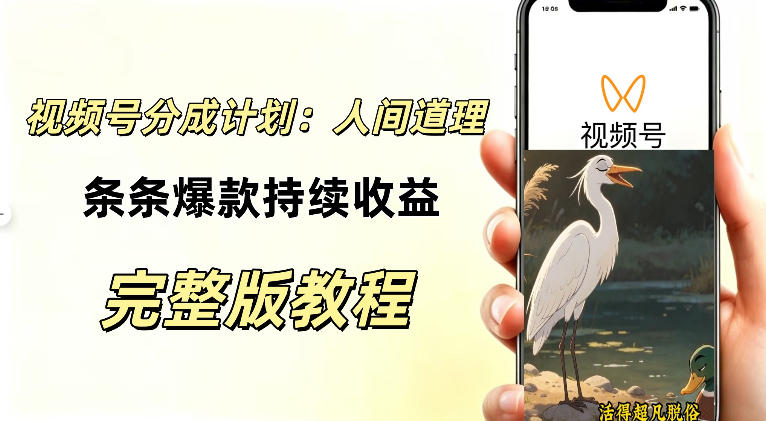 视频号新玩法之AI动漫画风励志视频，不用会画画、不用拍摄，持续化收益，详细拆解|一人科技OPC聚合软件