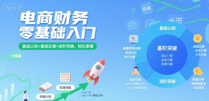 电商财务零基础入门，基础认知+基础实操+进阶突破，轻松掌握|HOOK协议网