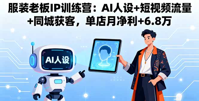 服装老板IP训练营：AI人设+短视频流量+同城获客，单店月净利+6.8万|HOOK协议网