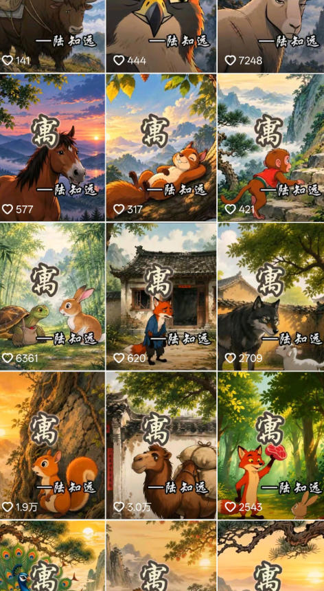 抖音某博主的AI寓言故事动画教学，涵盖封面设计、AI动画生成、工具、低成本薅羊毛生成，轻松入局蓝海赛道变现|一人科技OPC聚合软件