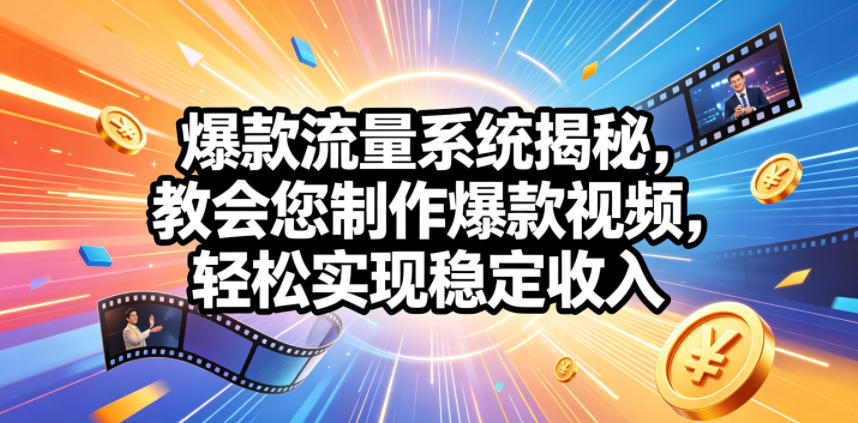 爆款流量系统揭秘，教会您制作爆款视频，轻松实现稳定收入【原创双语字幕】|一人科技公司导航