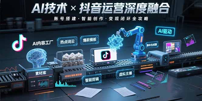 AI技术与抖音运营的深度融合应用：涵盖账号搭建、内容创作、收益变现等|HOOK协议网