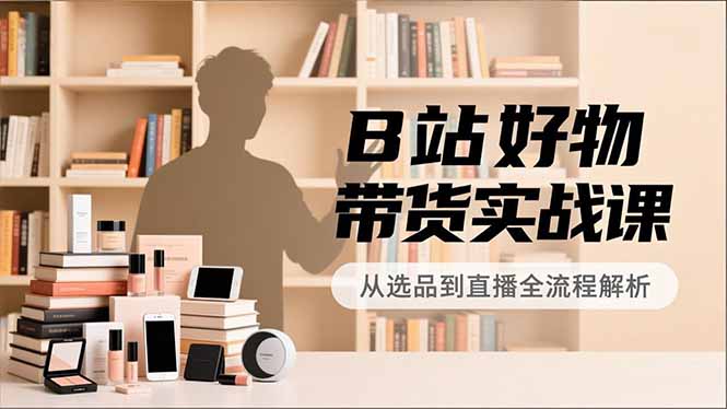B站好物带货实战课，账号定位、选品拍摄、运营变现，全流程教学，实现UP主月入过万|HOOK协议网