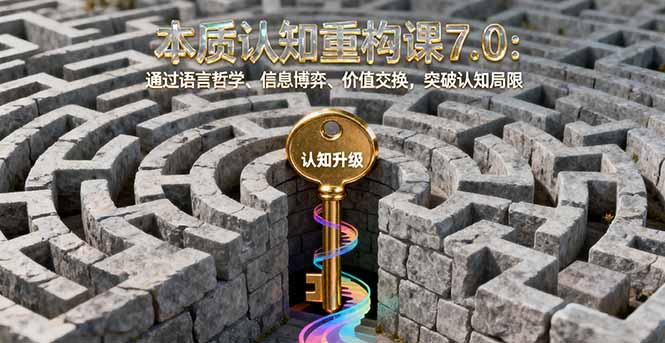 本质认知重构课7.0：通过语言哲学、信息博弈、价值交换，突破认知局限|HOOK协议网