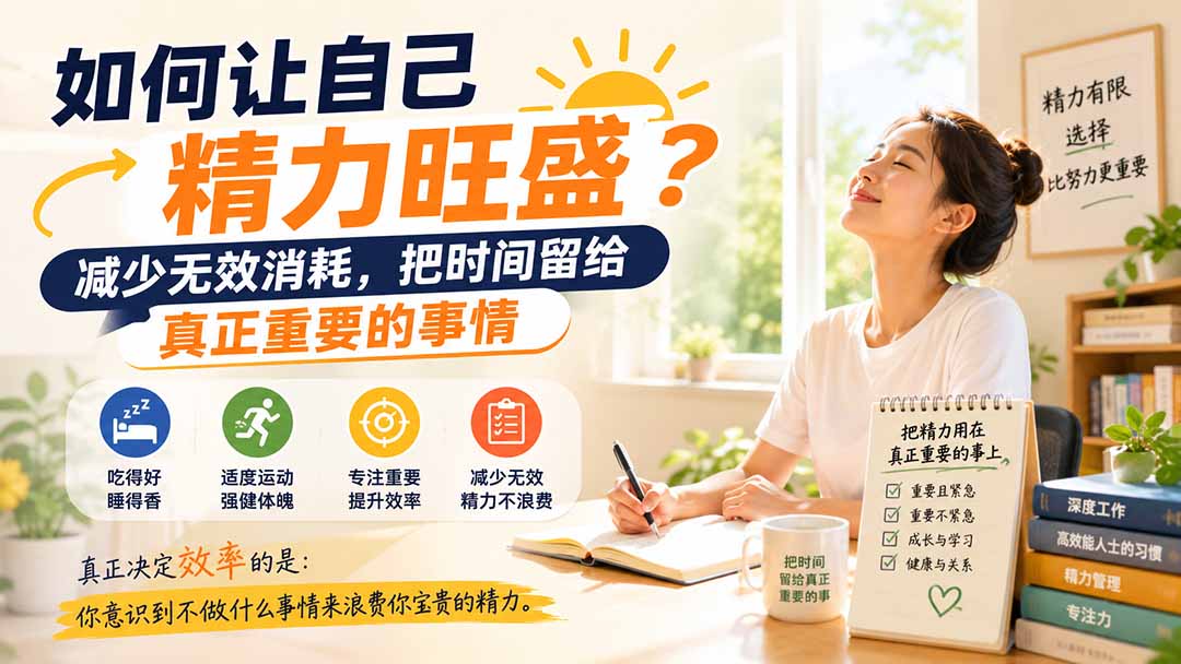 付费文章：如何让自己精力旺盛？减少无效消耗，把时间留给真正重要的事情|一人科技OPC聚合软件