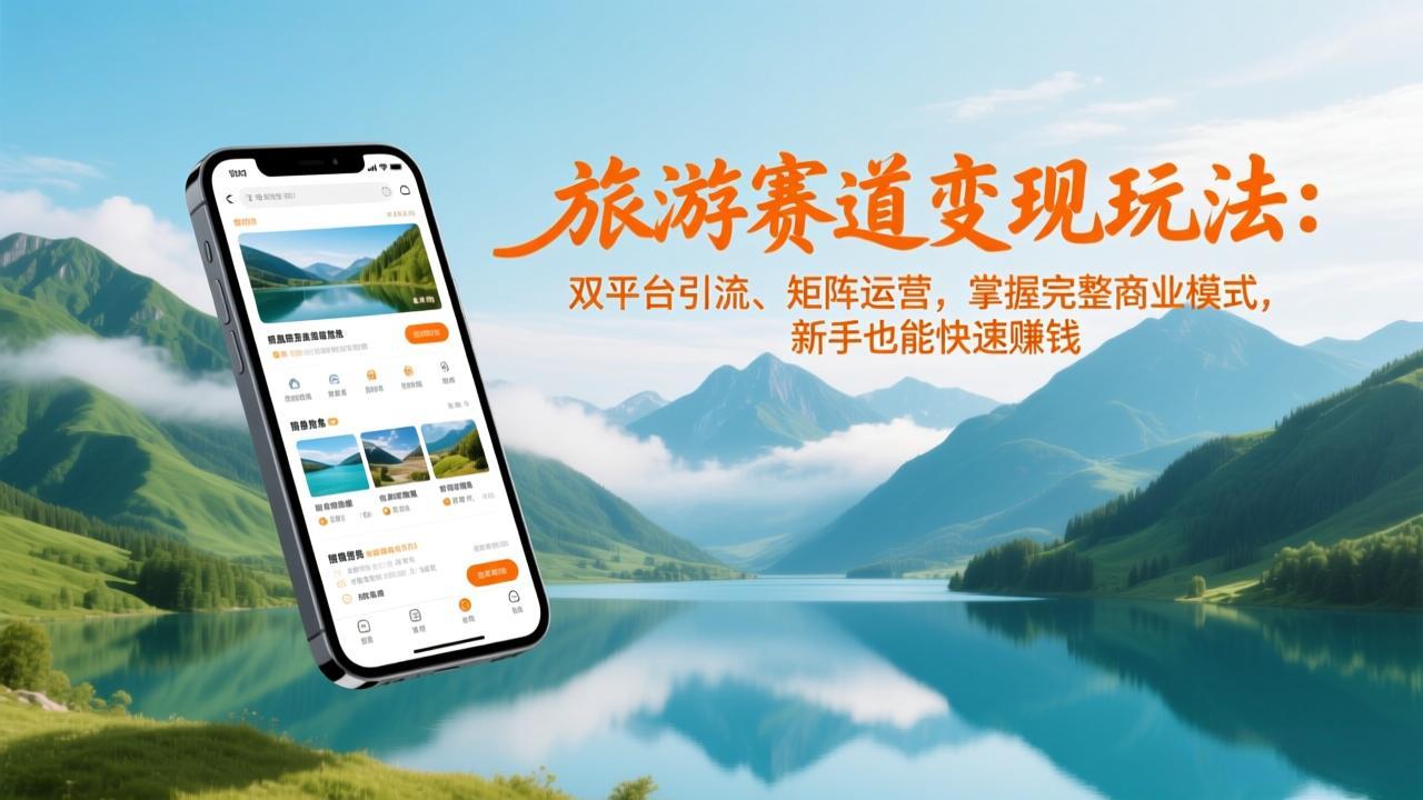 旅游赛道变现玩法：双平台引流、矩阵运营，掌握完整商业模式，新手也能快速赚钱|HOOK协议网