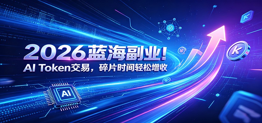 2026蓝海副业！AI Token交易，碎片时间轻松增收|一人科技OPC聚合软件