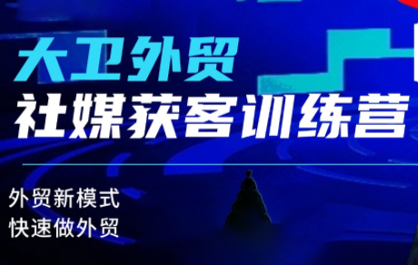 大卫老师·外贸社媒获客独家训练营(更新6月)|一人科技公司导航