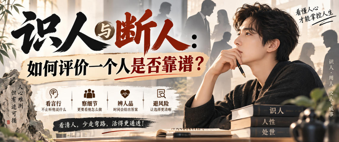 付费文章：识人与断人：如何评价一个人是否靠谱？|一人科技OPC聚合软件