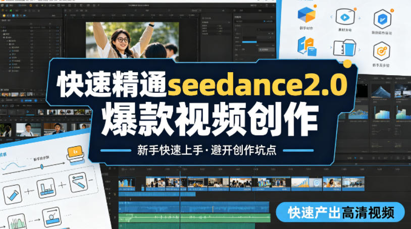 快速精通seedance2.0爆款视频创作，快速产出高清视频，避开大量创作坑点，新手也能快速上手|协议软件打粉软件