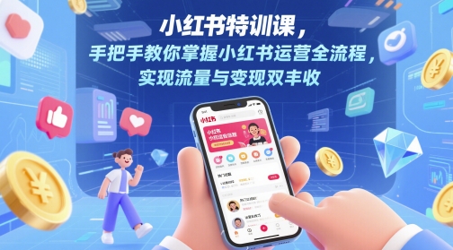 小红书特训课，手把手教你掌握小红书运营全流程，实现流量与变现双丰收|HOOK协议网