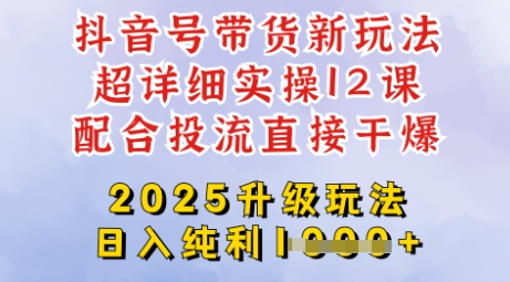 2025全新升级抖音带货玩法，一天纯利四位数，从剪辑到选品再到发布投流，超详细玩法揭秘|HOOK协议网