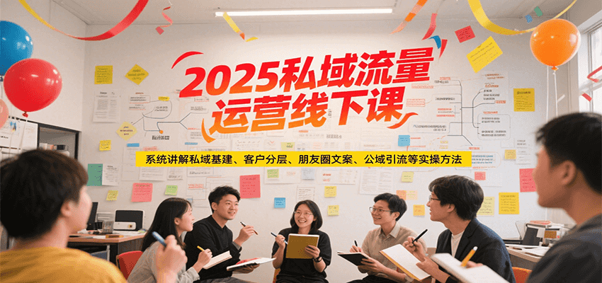 2025私域流量运营线下课，系统讲解私域基建/客户分层/朋友圈文案/公域引流等实操方法|HOOK协议网