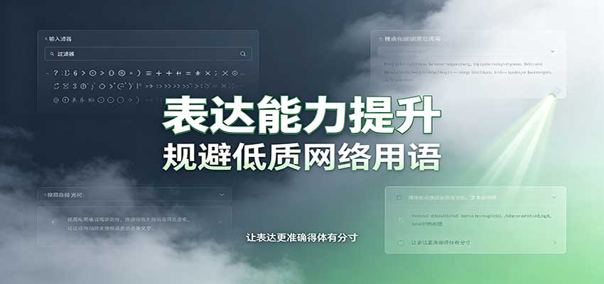 表达能力提升：语言塑造思想逻辑，规避低质网络用语，强化心智感知|一人科技OPC聚合软件