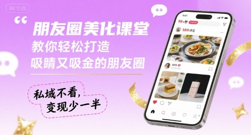 朋友圈美化课堂，教你轻松打造，吸睛又吸金的朋友圈，私域不看，变现少一半|HOOK协议网
